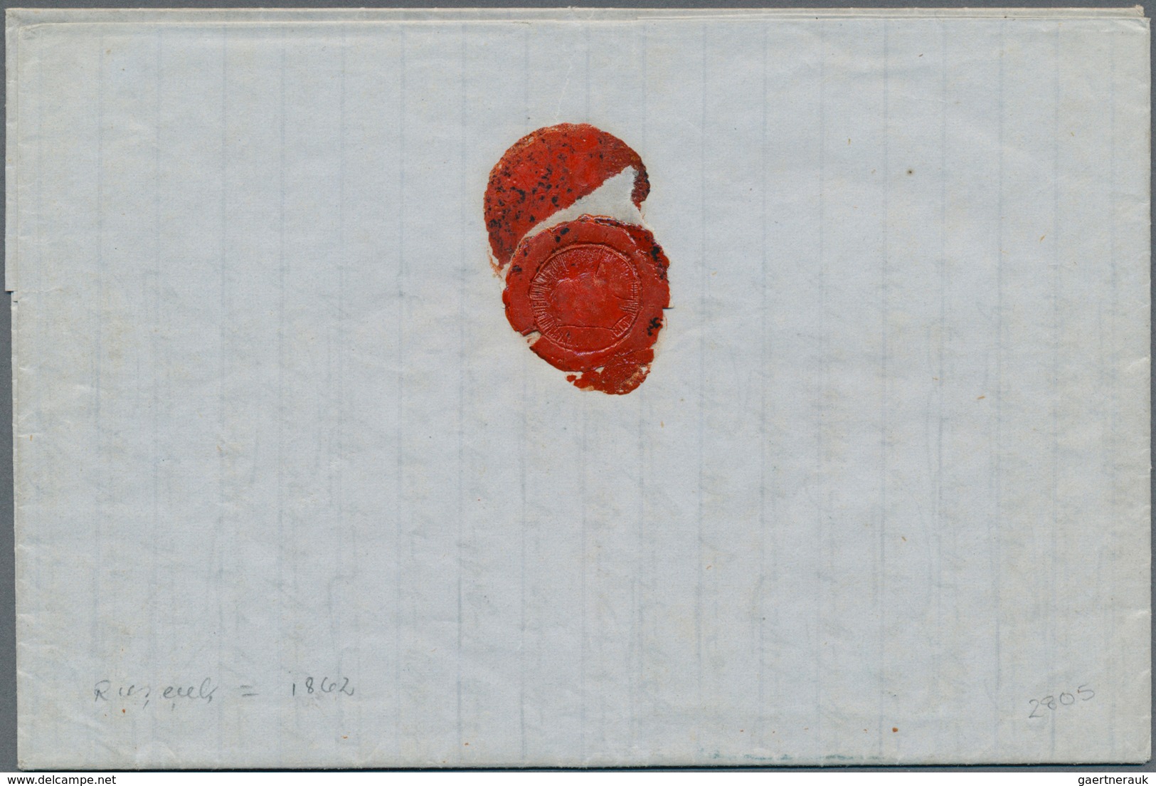 13471L Bulgarien - Stempel: 1862, Prefilatelic Mail, Folded Envelope From ROUSTSCHOUK Bulgaria To Constanti - Autres & Non Classés