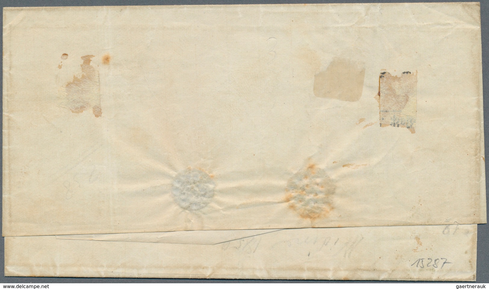 13471M Bulgarien - Stempel: 1859, Prefilatelic Mail, Folded Envelope From WIDDIN Bulgaria To Constantinople - Autres & Non Classés