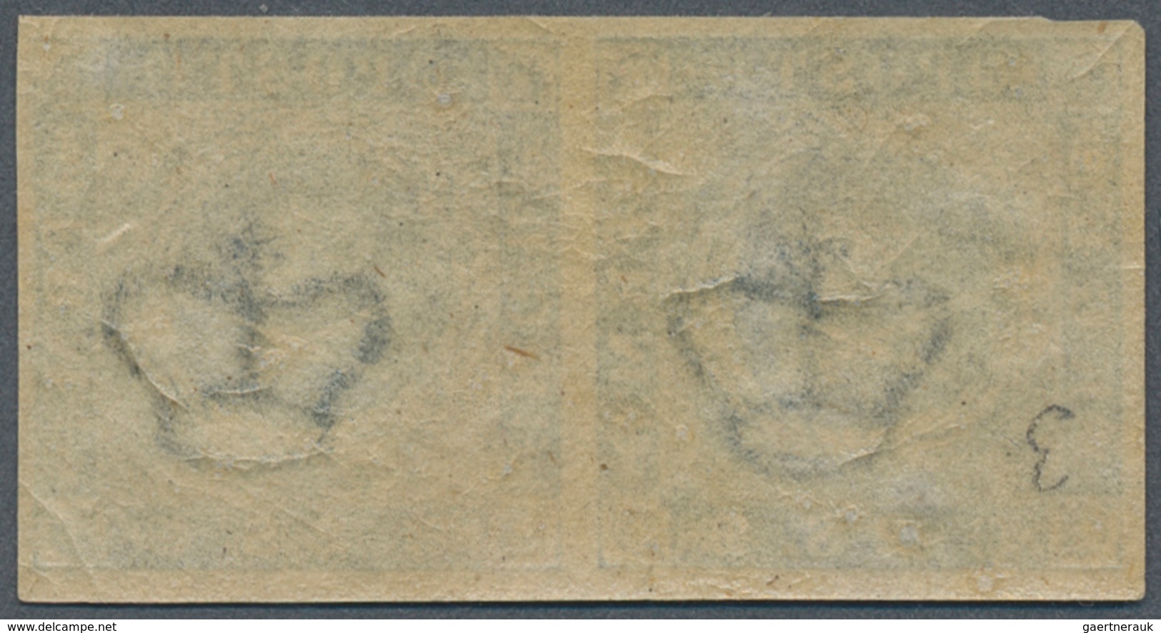 13480 Dänemark: 1855, 2 Sk Blue, Horizontal Pair With Good To Wide Margins, F/VF Mint Never Hinged Conditi - Briefe U. Dokumente