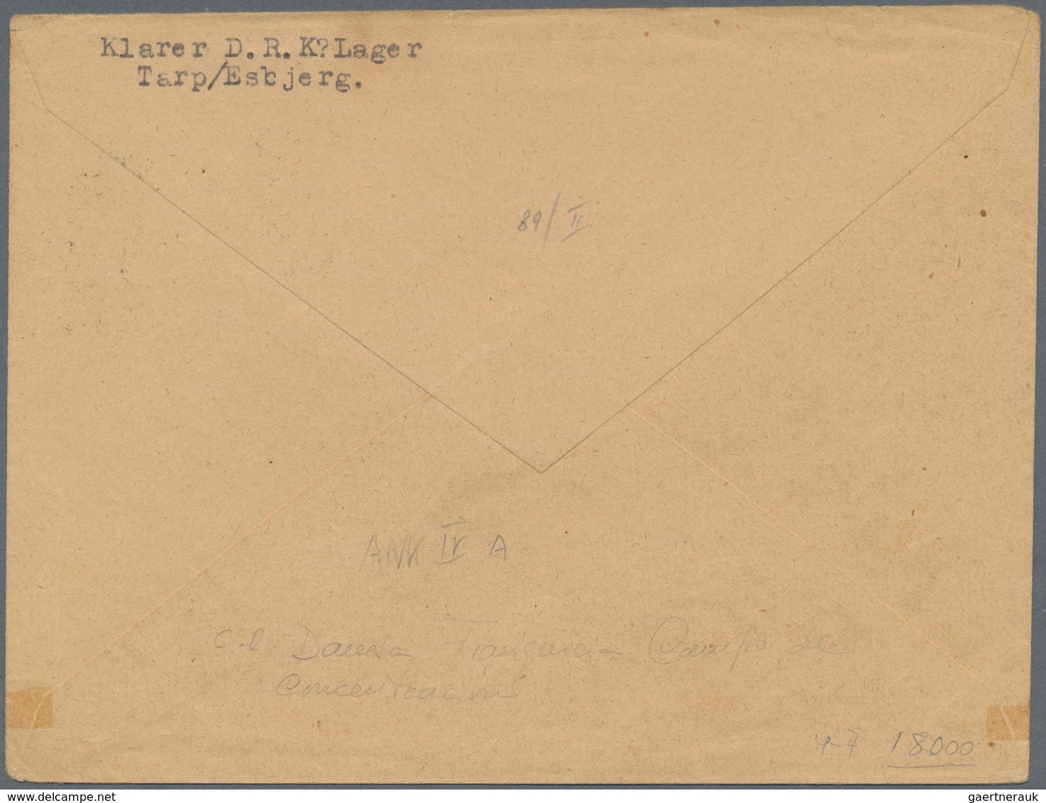 13494 Dänemark: Cover From Hannover To Schleswig With 25 Öre Postage Due And Retour 1921, Also Red Cross-C - Lettres & Documents