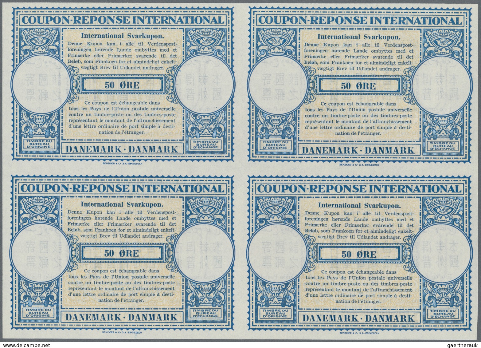 13499 Dänemark - Ganzsachen: 1948/1952. Lot Of 2 Different Intl. Reply Coupons (London Type) Each In An Un - Ganzsachen