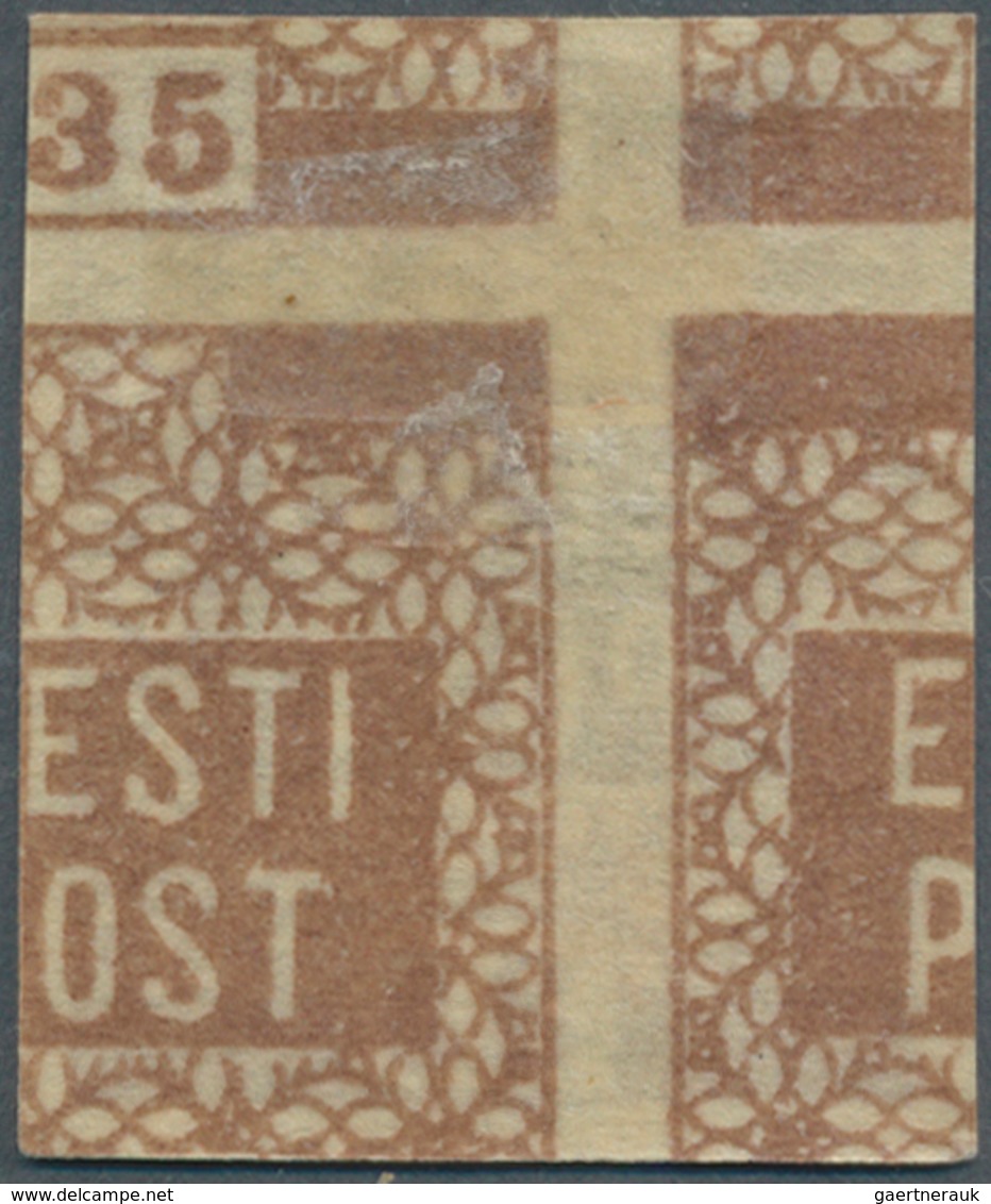 13507 Estland: 1919, 35 (P) Brown Printed On Both Sides. - Estonie