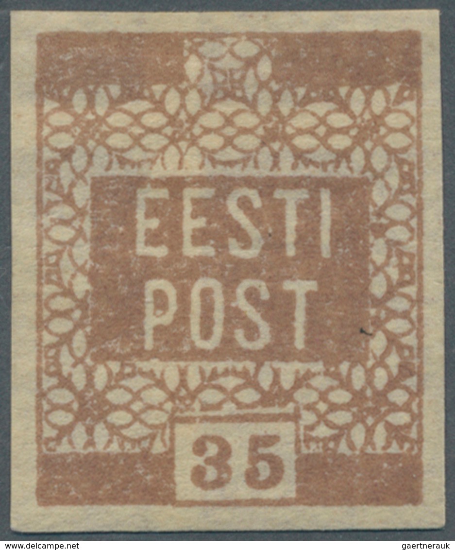 13507 Estland: 1919, 35 (P) Brown Printed On Both Sides. - Estland