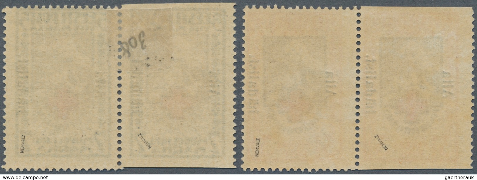 13514 Estland: 1923, 3 1/2 M. Und 7 M. Je Im Waagerechten Paar, Falzspur, Gepr. Nemvalz, (Mi. 1.500 Euro.- - Estonia