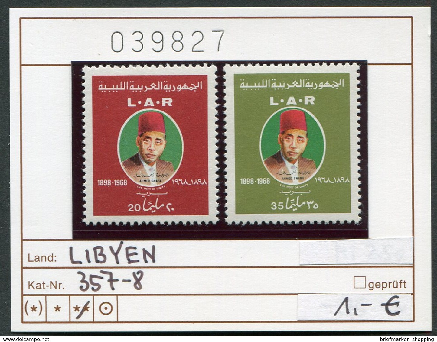 Libyen - Libyia - Libia - Libye - Michel 357-358 - ** Mnh Neuf Postfris - Libië