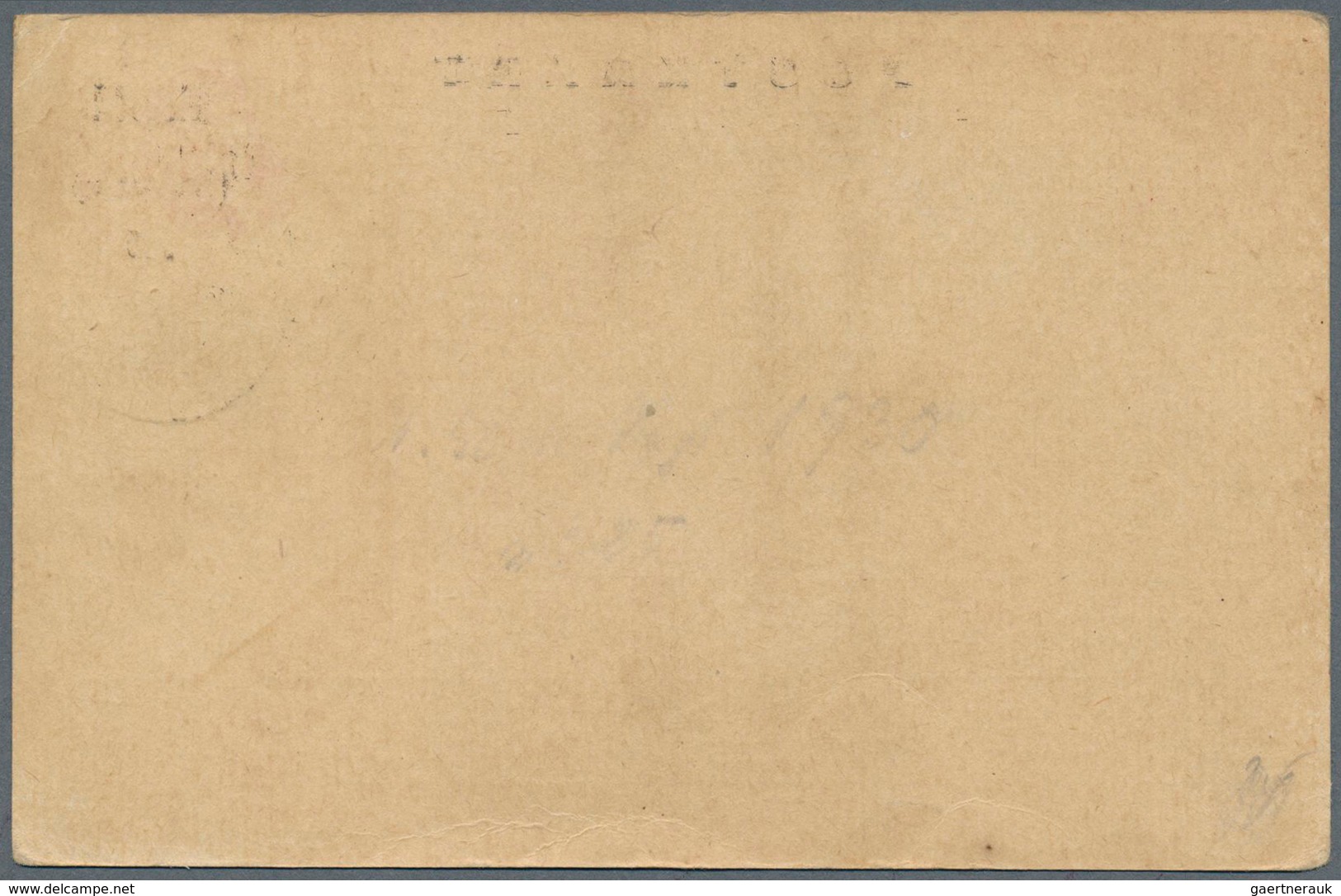 13527 Estland - Lokalausgaben: Rakwere (Wesenberg): 1918, Local Stationery Card With Overprinted Value "10 - Estonie