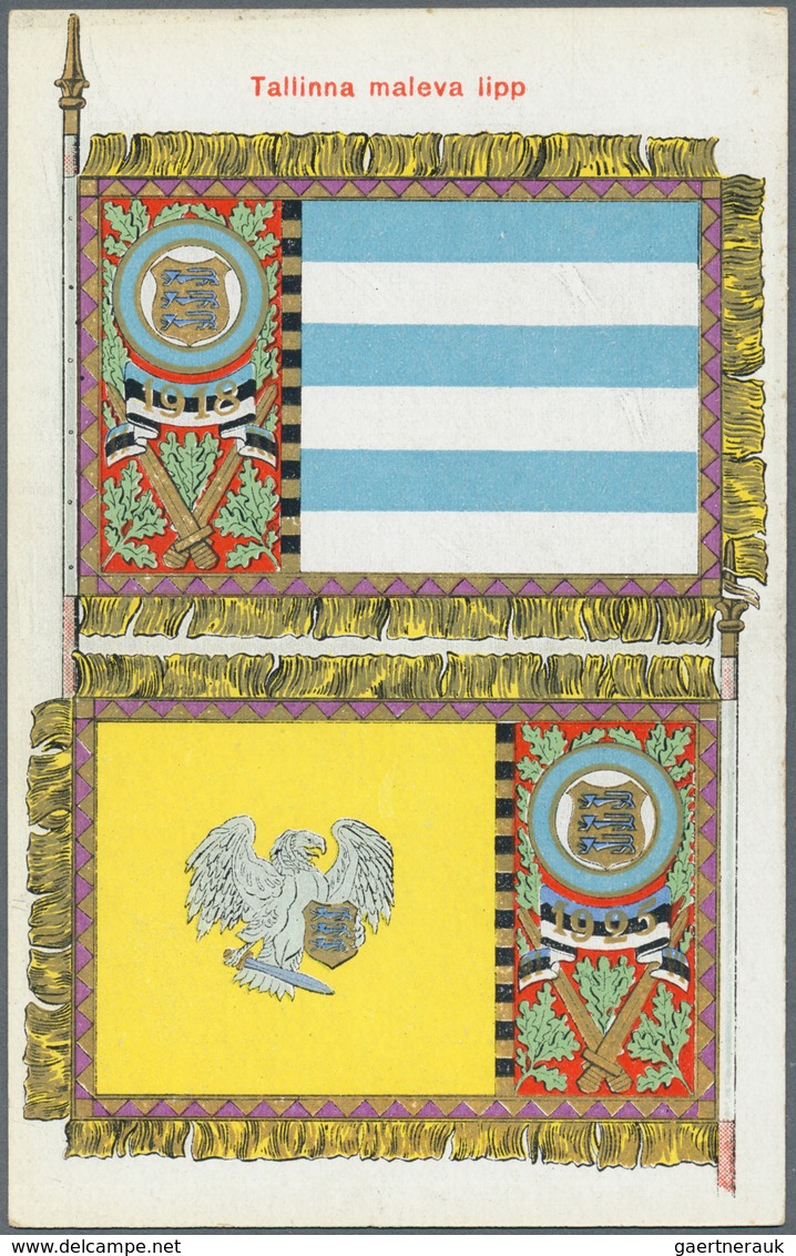 13531 Estland - Besonderheiten: 1925. Picture postcard set of 15 unused cards showing the various flags of