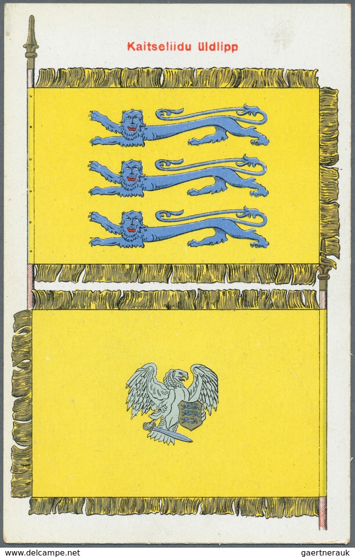 13531 Estland - Besonderheiten: 1925. Picture postcard set of 15 unused cards showing the various flags of