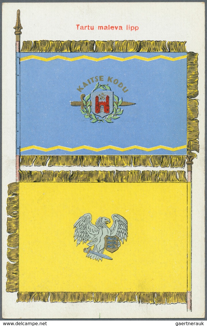 13531 Estland - Besonderheiten: 1925. Picture postcard set of 15 unused cards showing the various flags of