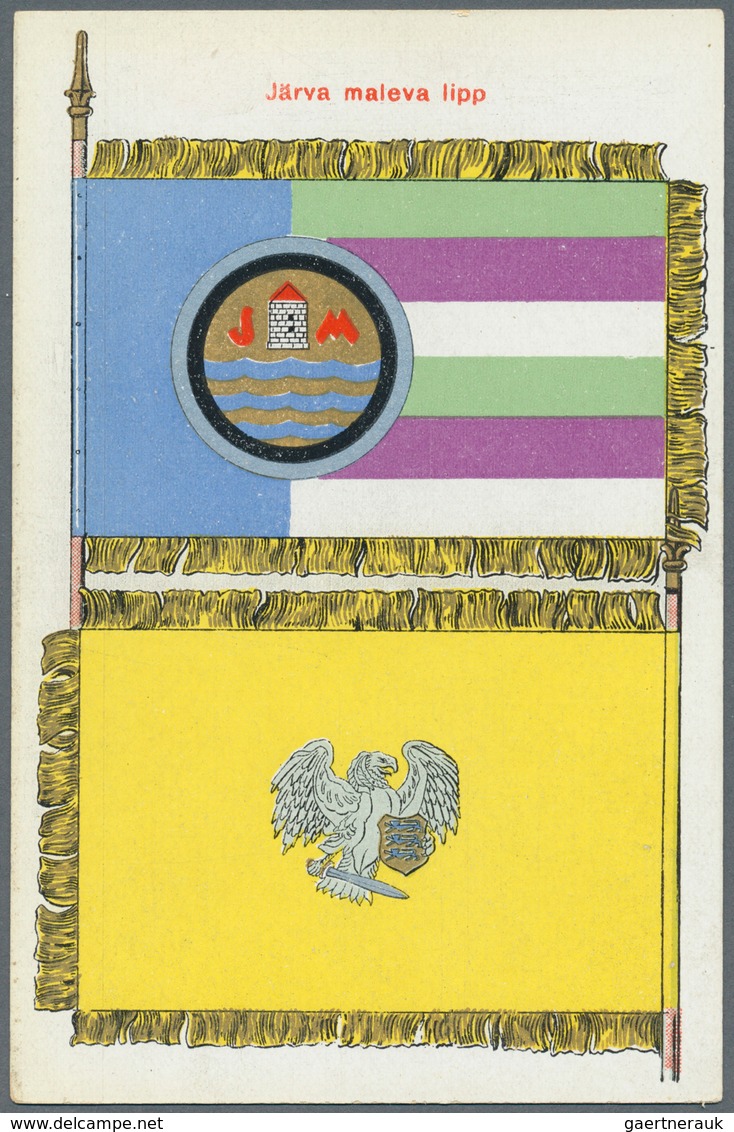 13531 Estland - Besonderheiten: 1925. Picture postcard set of 15 unused cards showing the various flags of
