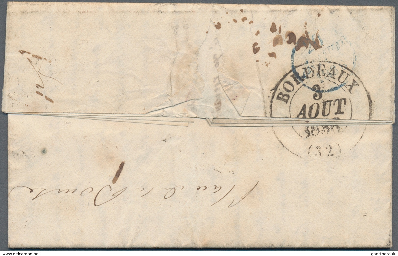 13549 Frankreich - Vorphilatelie: 1936, Incoming Mail: Folded Letter With Full Content Written In Puerto R - 1792-1815: Départements Conquis