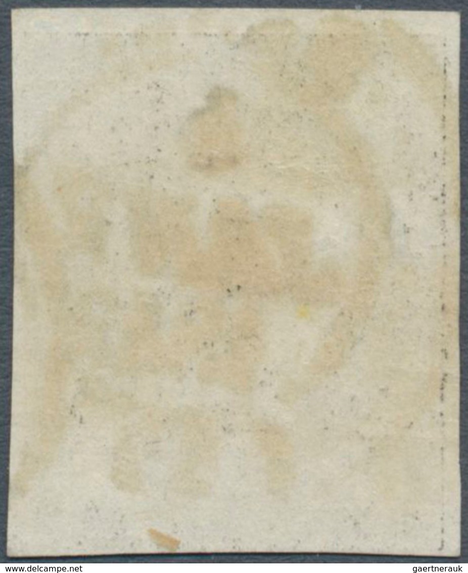 13562 Frankreich: 1849, Ceres 20 C. Black On Yellowish Paper, Good To Very Wide Margins All Around, Used W - Gebraucht