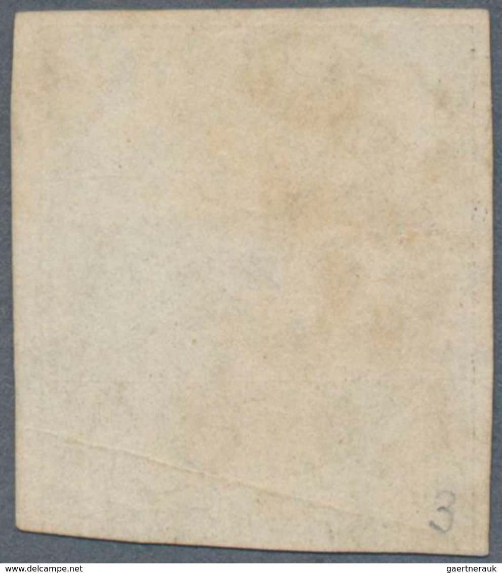 13563 Frankreich: 1849, 20c. Black On Yellow, Fresh Colour, Cut Into At Base Otherwise Full Margins, Creas - Gebraucht