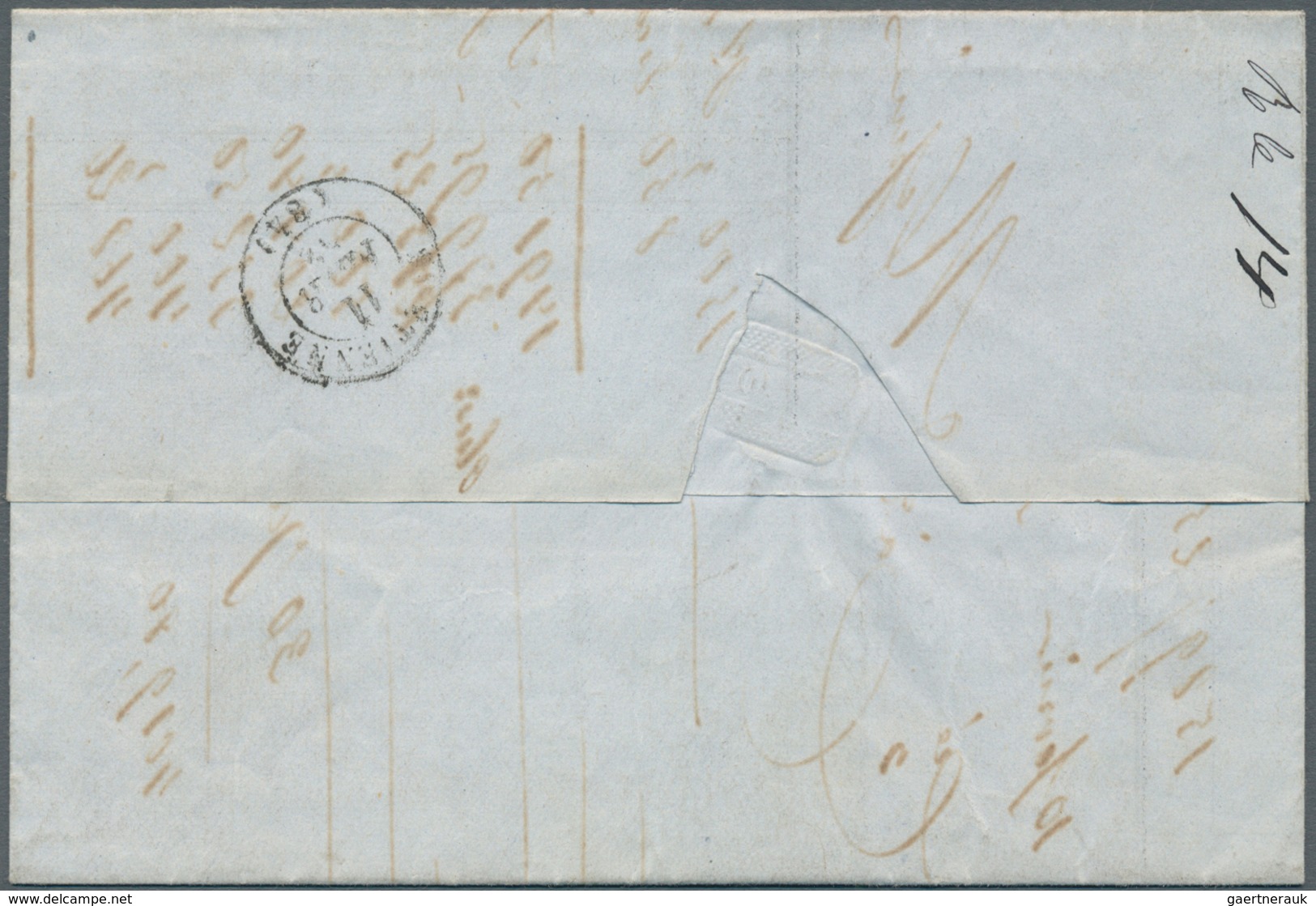 13566 Frankreich: 1852-1874, Four Entire Letters Including 1852 Letter Lyon-St. Etienne, 1854 (Paris) And - Gebraucht