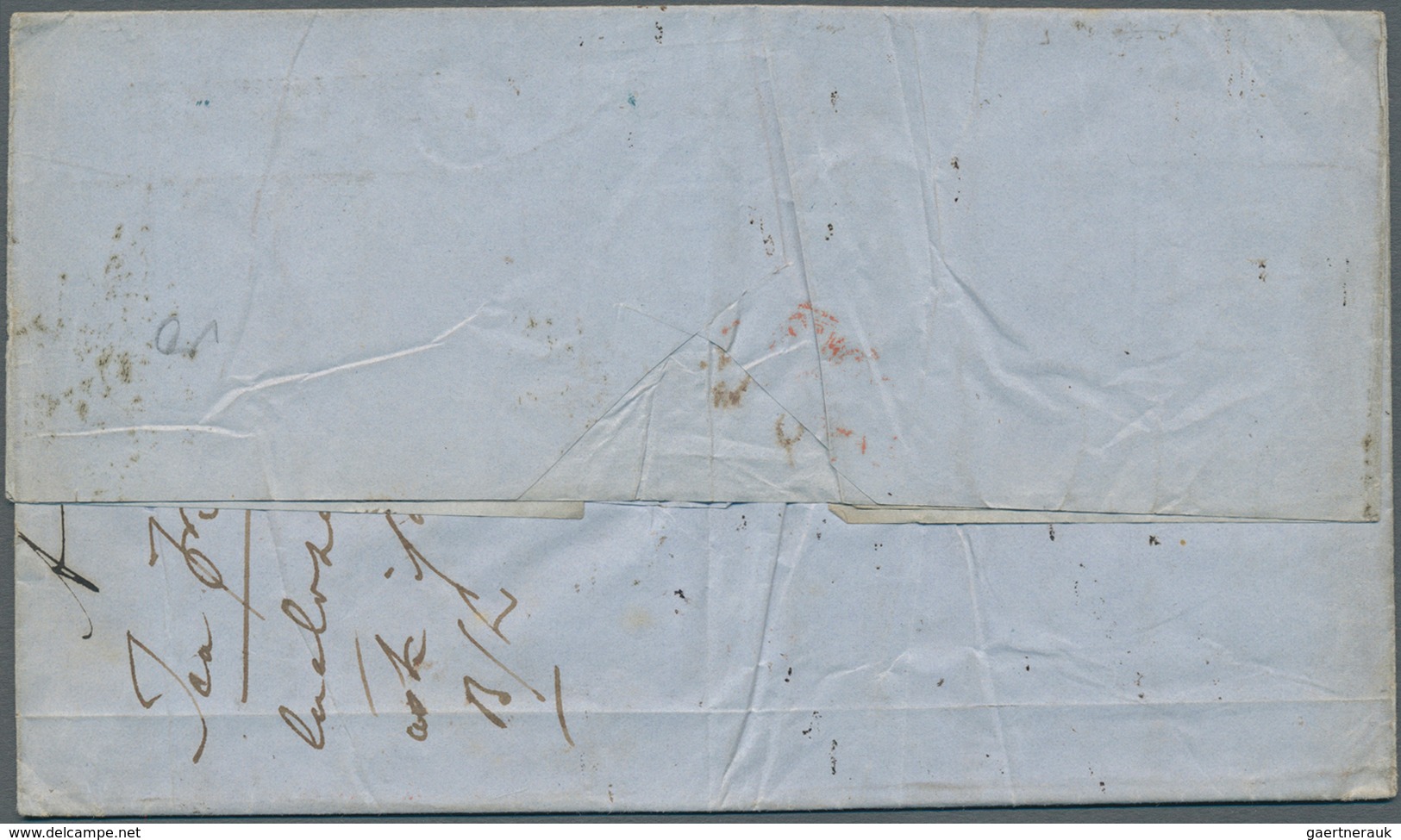 13566 Frankreich: 1852-1874, Four entire letters including 1852 letter Lyon-St. Etienne, 1854 (Paris) and