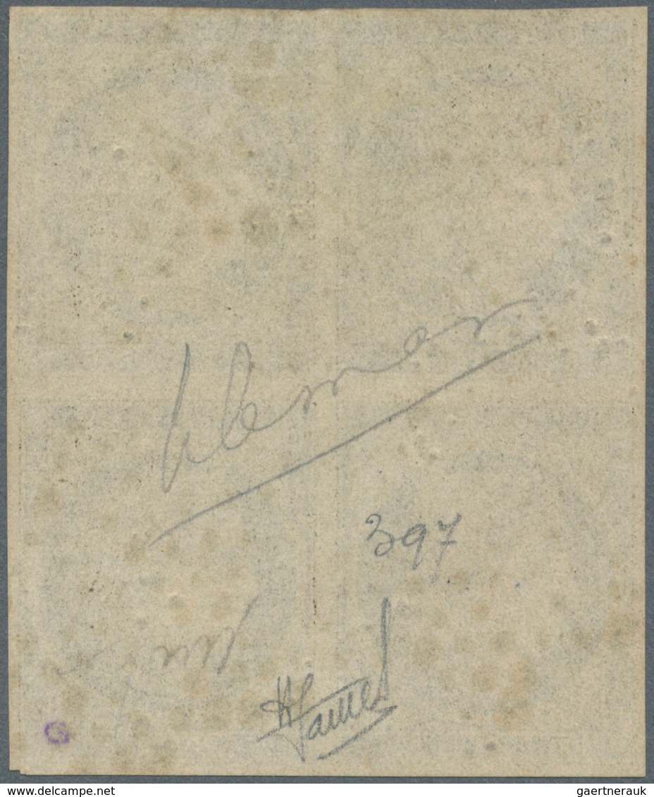 13567 Frankreich: 1849, 20c. Black On Cream Paper, Block Of Four, Intense Colour, Full Margins All Around, - Oblitérés