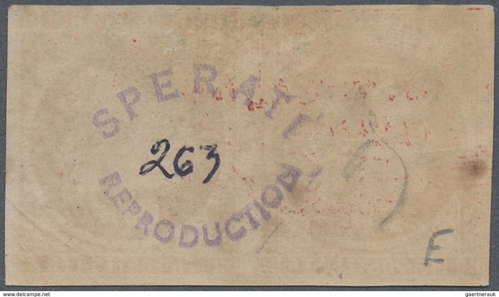 13577 Frankreich: 1849, Ceres 1 Fr. Karmin "Repub. Franc." Auf Gelblichem Papier, Gestempelte SPERATI-Fäls - Oblitérés
