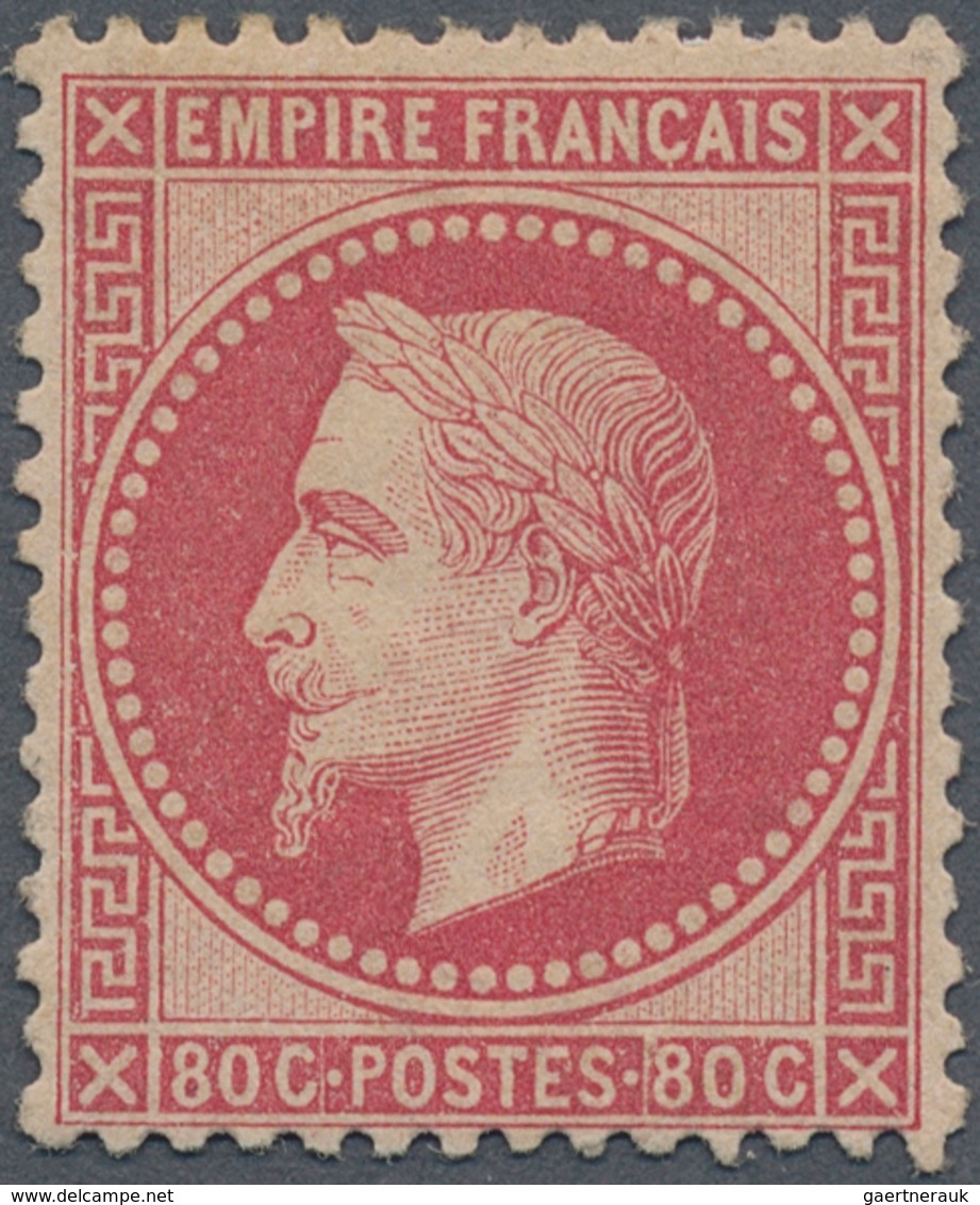 13622 Frankreich: 1862, 80 C. Carmine Rose Single Stamp, Unused Hinged With Original Gum. Michel 1.000,- ? - Gebraucht