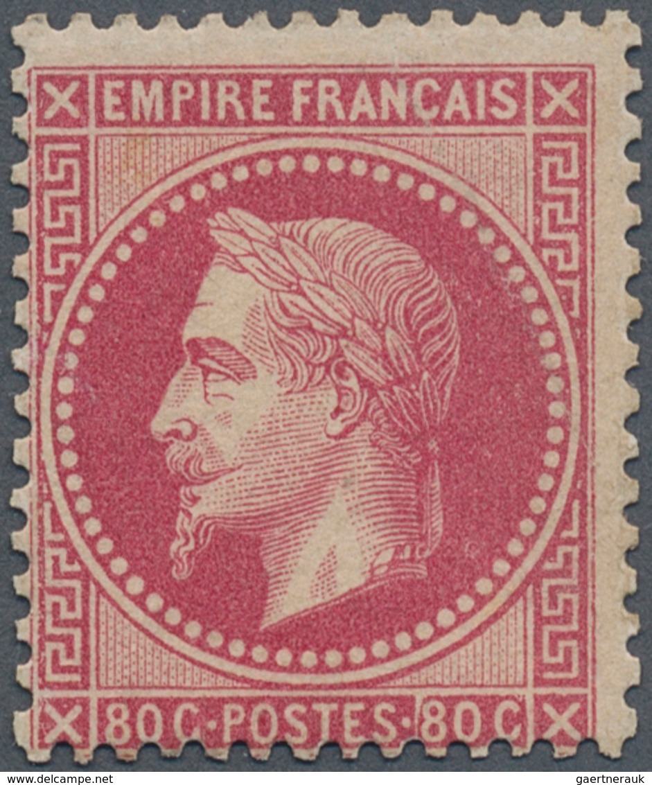 13623 Frankreich: 1862, 80 C. Carmine Rose Single Stamp, Unused Hinged With Original Gum. Michel 1.000,- ? - Gebraucht