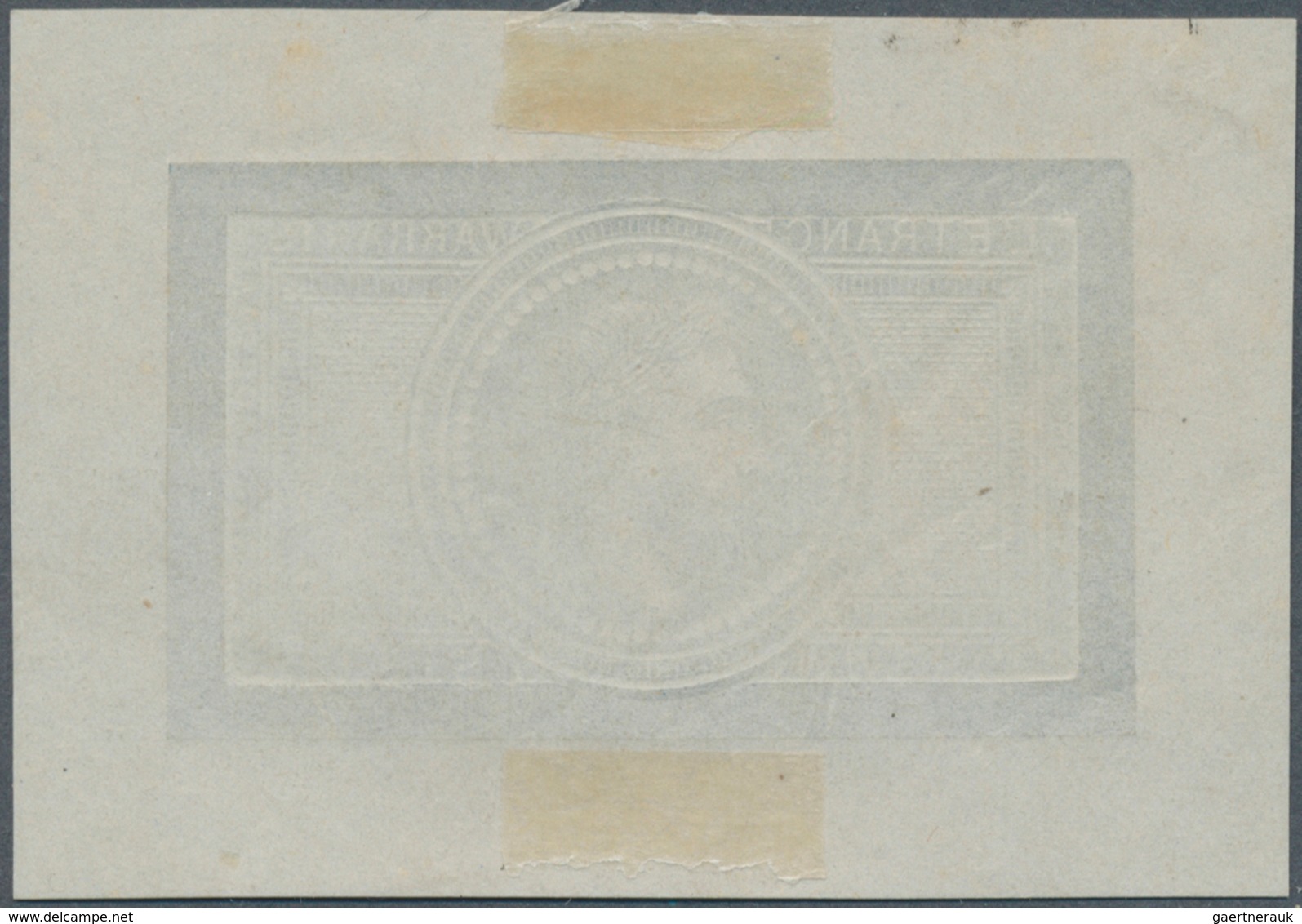 13627 Frankreich: 1863-70 Napoleon Laureated (Emission Empire Lauré), Proto-Type Die Proof In Blue For The - Gebraucht