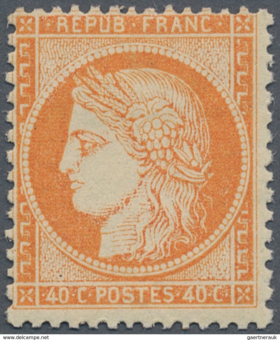 13632 Frankreich: 1870, 40 C Orange Ceres Hinged In Very Fine Condition. Michel 700,- ? (Yvert No. 38 725, - Gebraucht