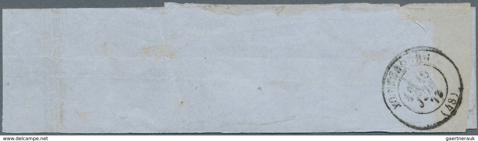 13649 Frankreich: 1872, 4 C Grey Ceres, Single Franking On Wrapper For The Journal "Le Chatiment" From Nim - Gebraucht