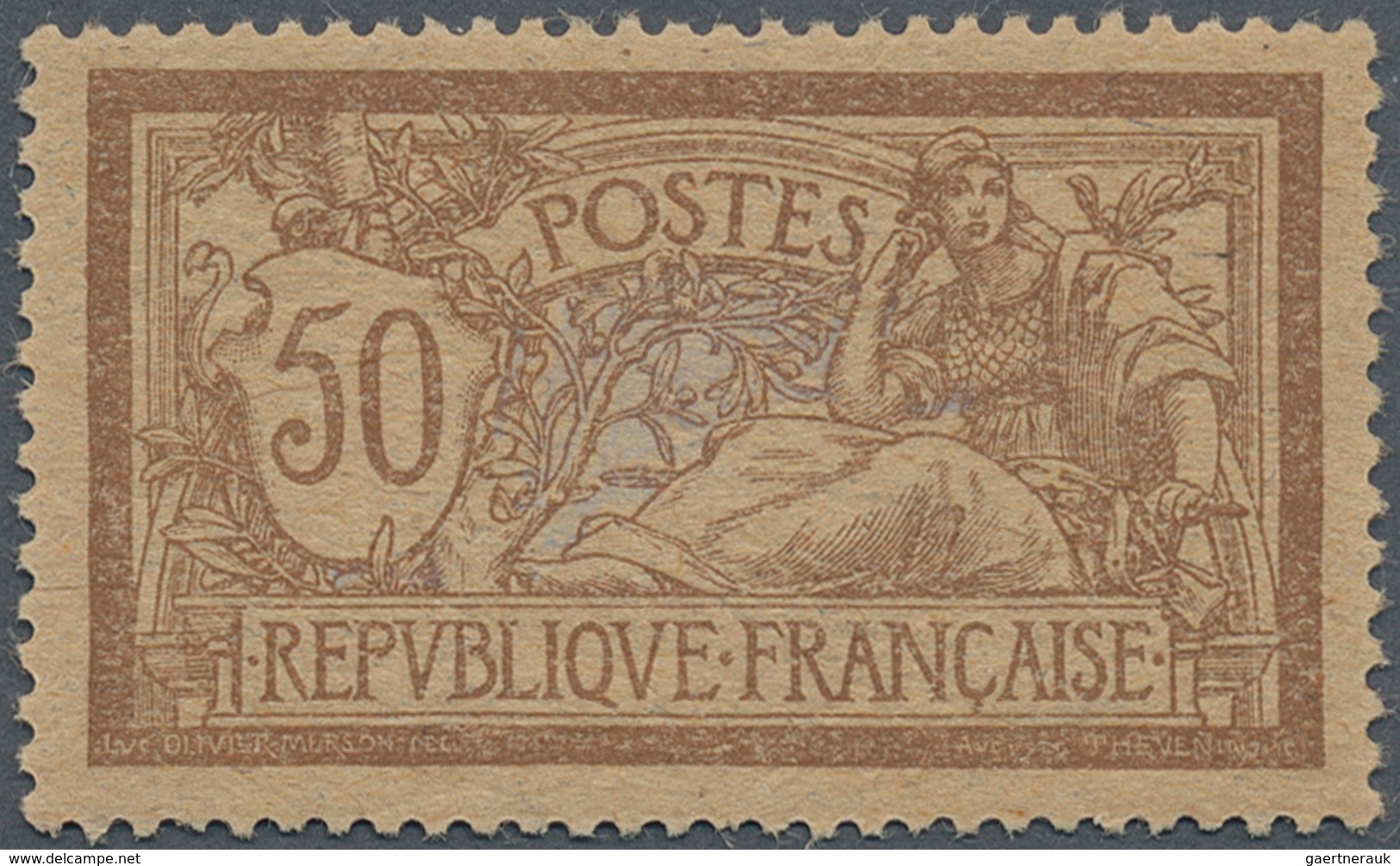 13685 Frankreich: 1900, 50 C. Merson Brown On GC Paper, Mint Never Hinged Perfect Centered Superb Item (Yv - Gebraucht