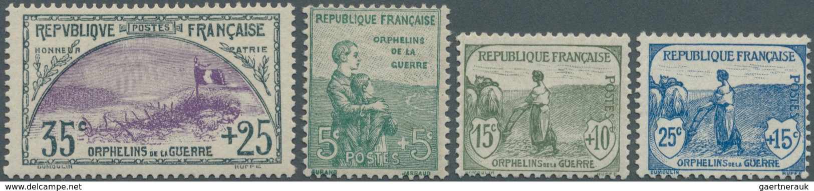 13700 Frankreich: 1917/1919, 35c.+25c., 5c., 15c. Und 25 C. "Ausgabe Für Die Kriegswaisen", 35 + 25c. Ia Z - Gebraucht