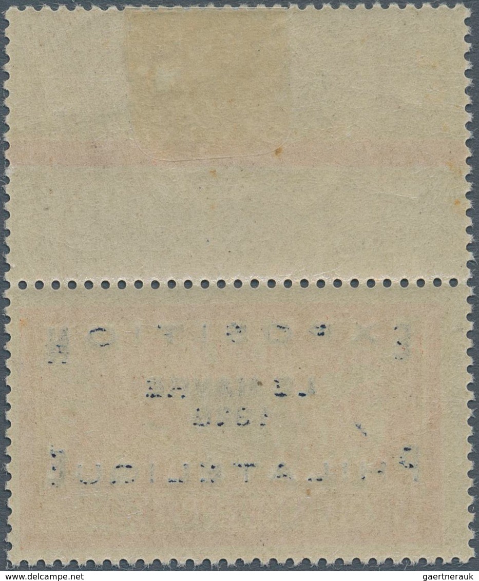 13740 Frankreich: 1929, Le Havre Philatelic Exhibition 2 Fr. With Blank Field (with Hinge), Mint Never Hin - Gebraucht