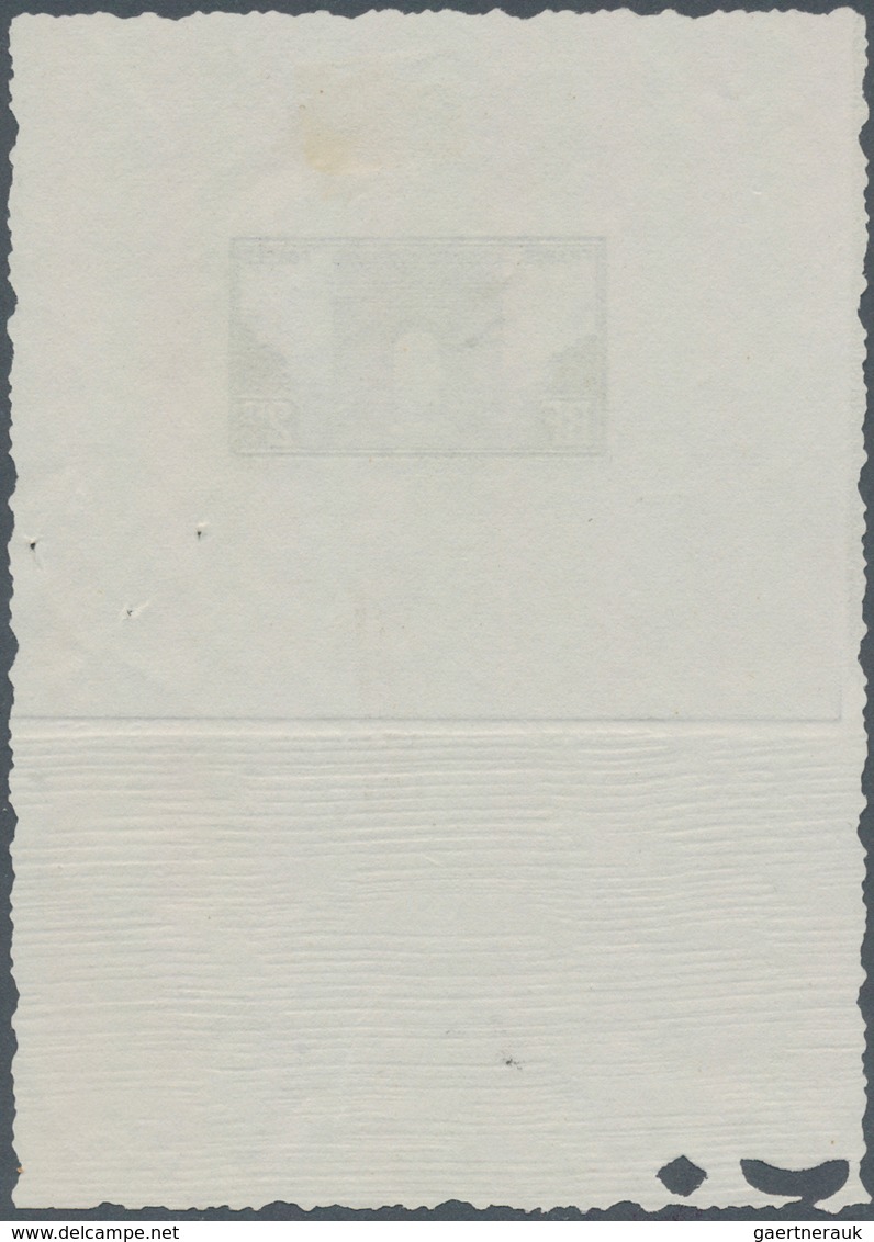 13753 Frankreich: 1931, 2fr. Arc De Triomphe, Single Die Proof In Blue On Ungummed Paper. - Gebraucht