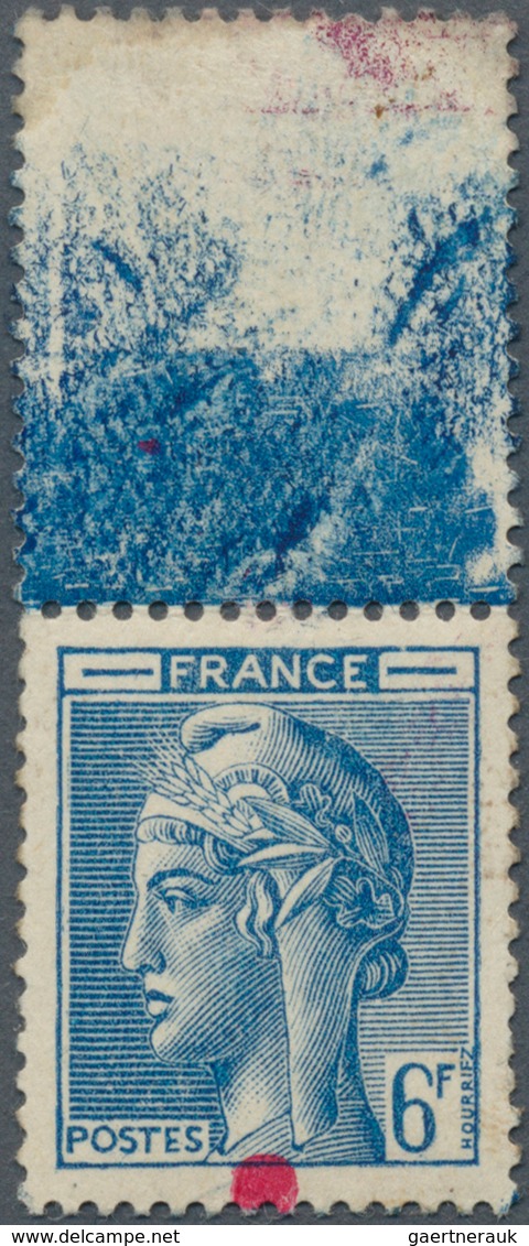 13789 Frankreich: 1948. NON-ISSUED Stamp "6fr Marianne With Phrygian Cap" In Blue By Hourriez As Lower Sta - Oblitérés