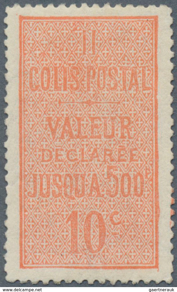 13930 Frankreich - Postpaketmarken: 1892, Postal Parcel Stamp 10 Cent., Red, "Colis Postal Valeur Declaree - Autres & Non Classés