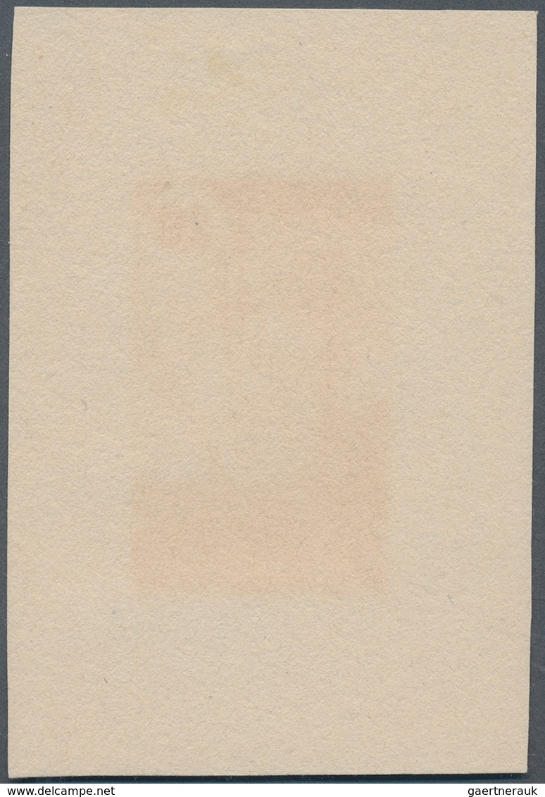 13935 Frankreich - Postpaketmarken: 1944. Die Proof In Brown For Non-issued "20fr Remboursement (Caténaire - Autres & Non Classés