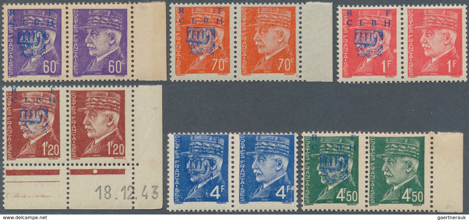 13949 Frankreich - Lokalausgaben: Decazeville (Aveyron): 1944, Set (without No. 1, 6-8) As Mint Never Hing - Autres & Non Classés