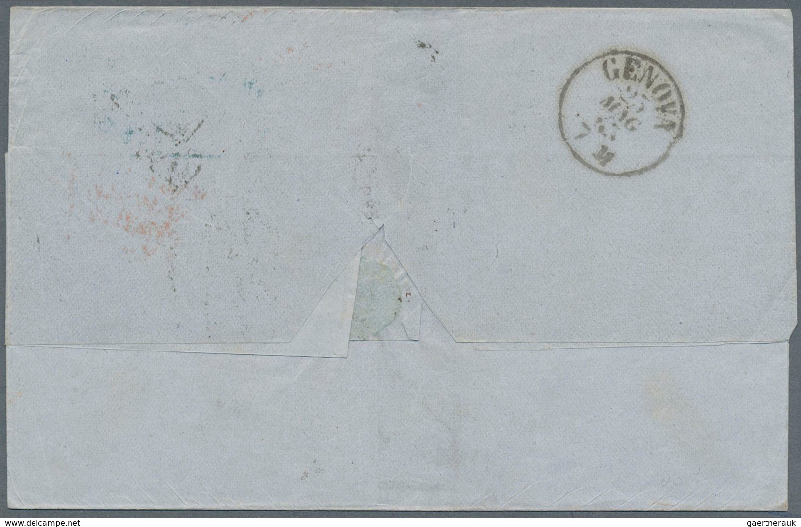 13964 Französische Post In Der Levante: 1863, 80c. Napoleon Nd, Single Franking On Lettersheet Clearly Obl - Autres & Non Classés