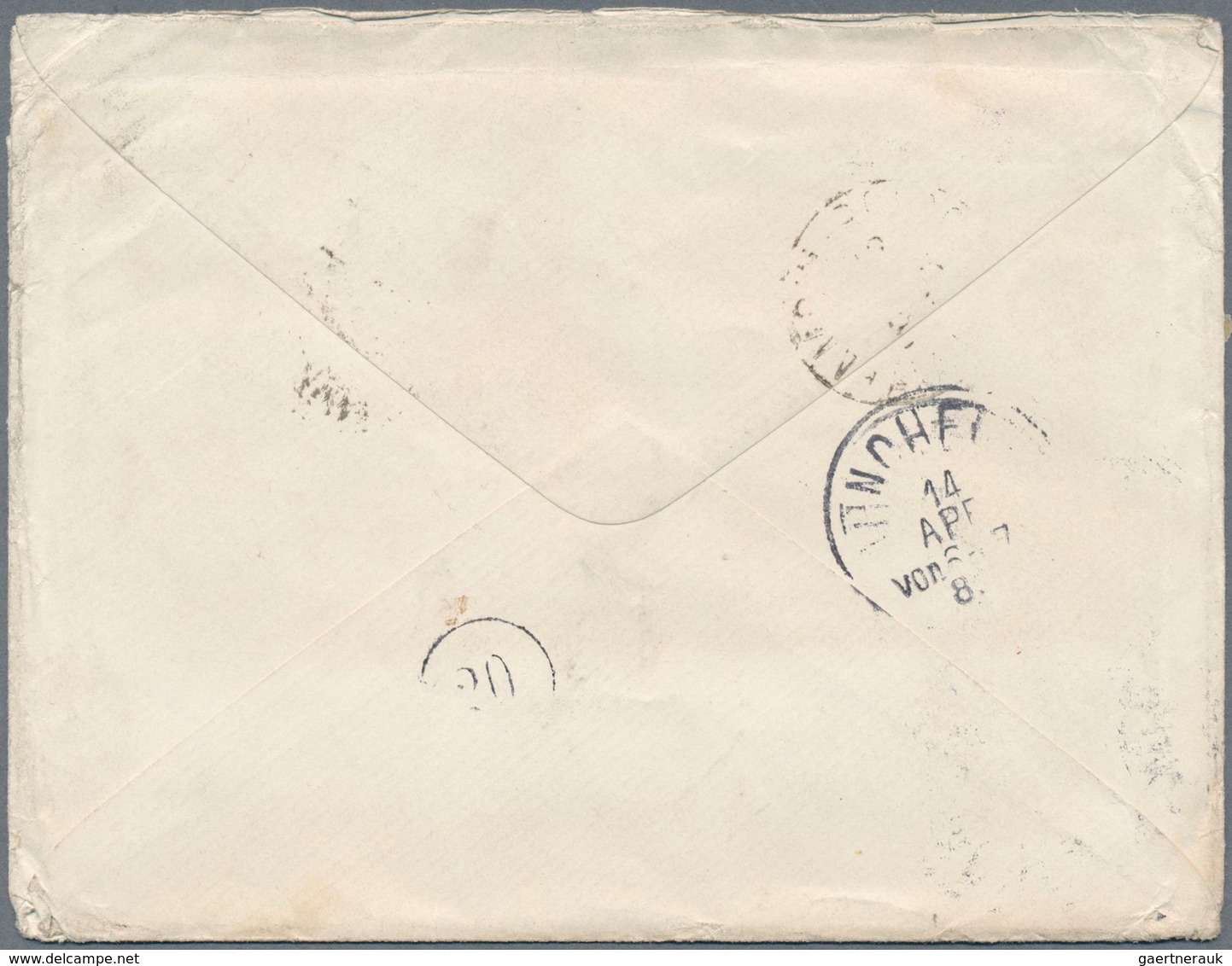 13967 Französische Post In Der Levante: 1884,1885, Two Letters From "MERSINA TURQUIE-DÁSIE" And "BEYROUTHE - Sonstige & Ohne Zuordnung