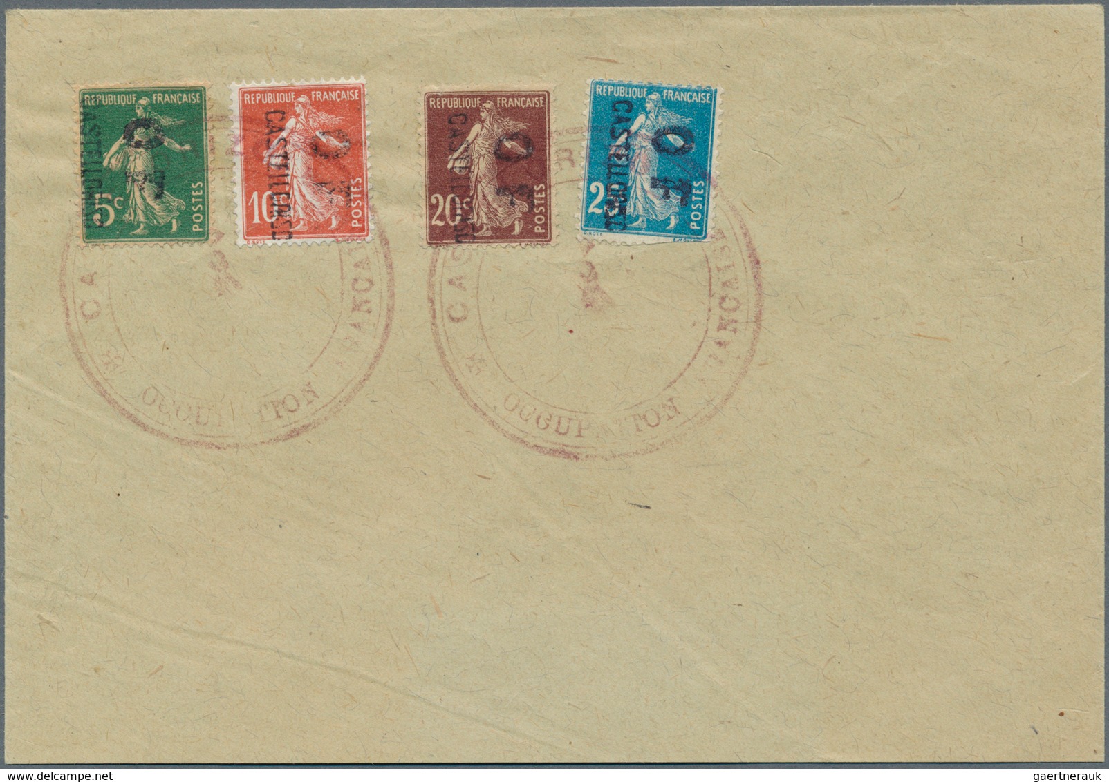 13988 Französische Besetzung I. WK - Castellorizo: 1915/1920. Semeuse 5c, 10c, 20c And 25c With "cachet Vi - Sonstige & Ohne Zuordnung