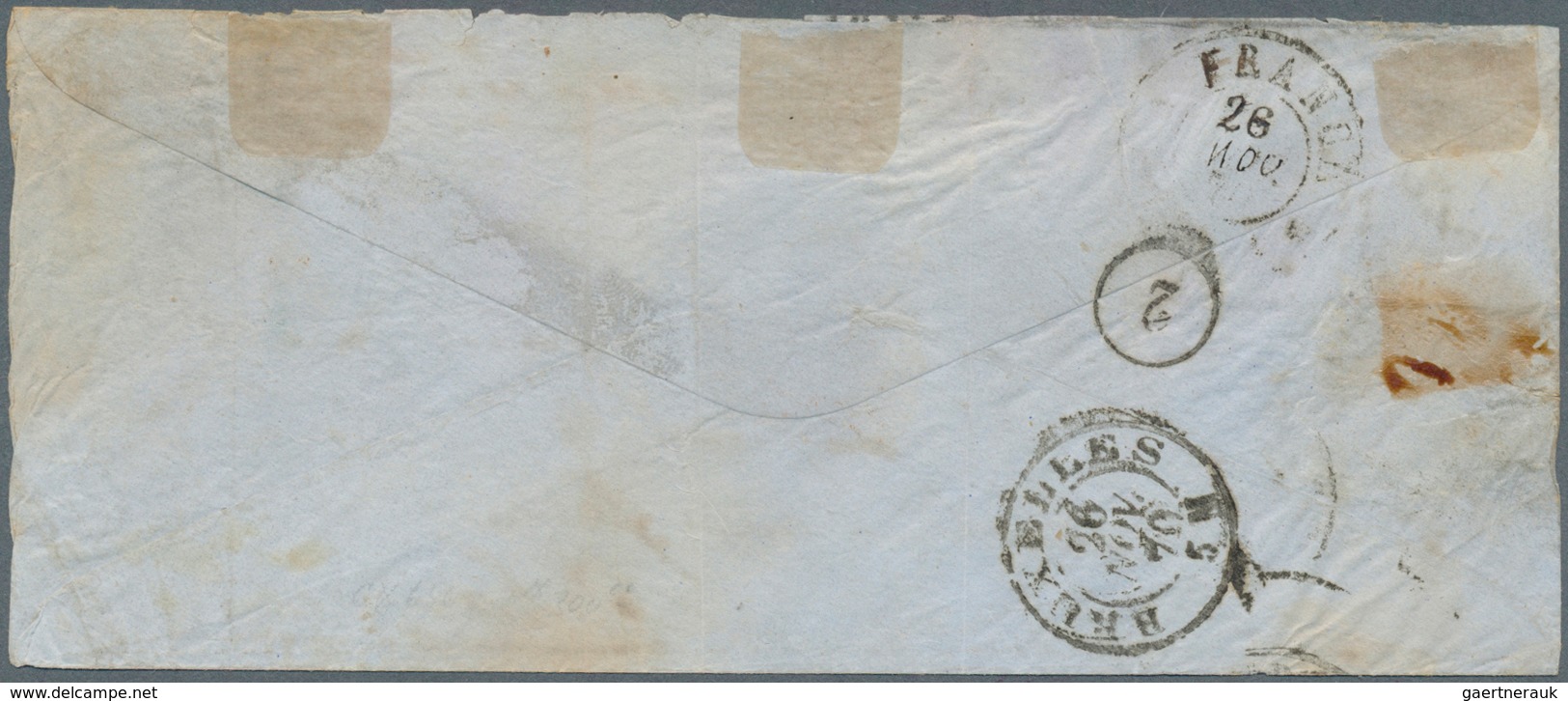 14019A Frankreich - Ballonpost: 1870, GÉNÉRAL UHRICH, 10 C Yellow-brown And 20 C Blue Ceres, Tied By Star C - 1960-.... Lettres & Documents