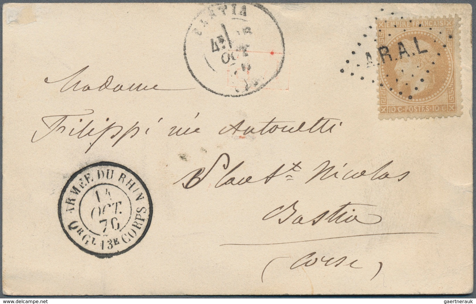 14027 Frankreich - Ballonpost: 1870, Guerre De 1870, BALLON MONTE Rare Carte Sans Mention Affranchie Par L - 1960-.... Lettres & Documents