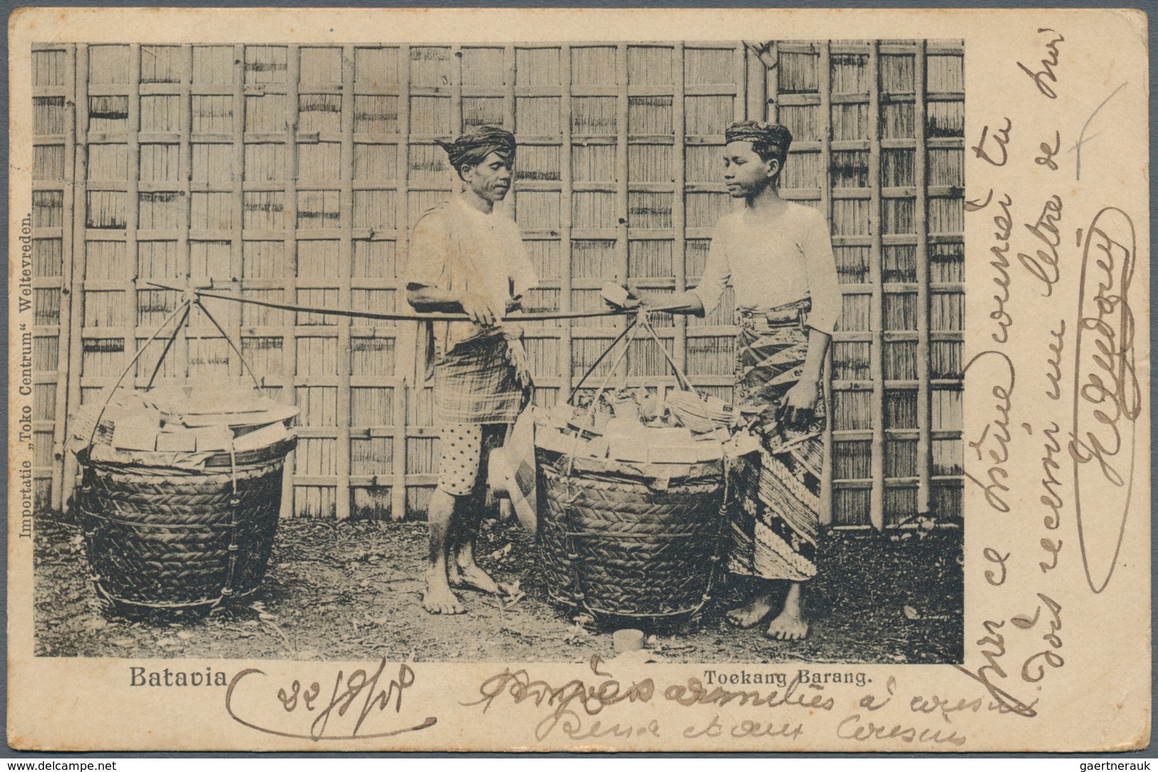 14039 Frankreich - Schiffspost: 1904/1908, Three Franked Picture Cards With Motives From Cambodgia And Bat - Autres & Non Classés