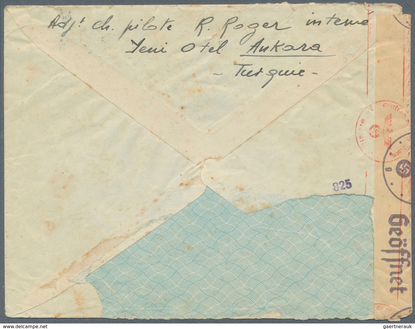 14046 Frankreich - Besonderheiten: 1942, P.O.W. Letter From ANKARA Written By A French Pilot Sent To Algie - Autres & Non Classés