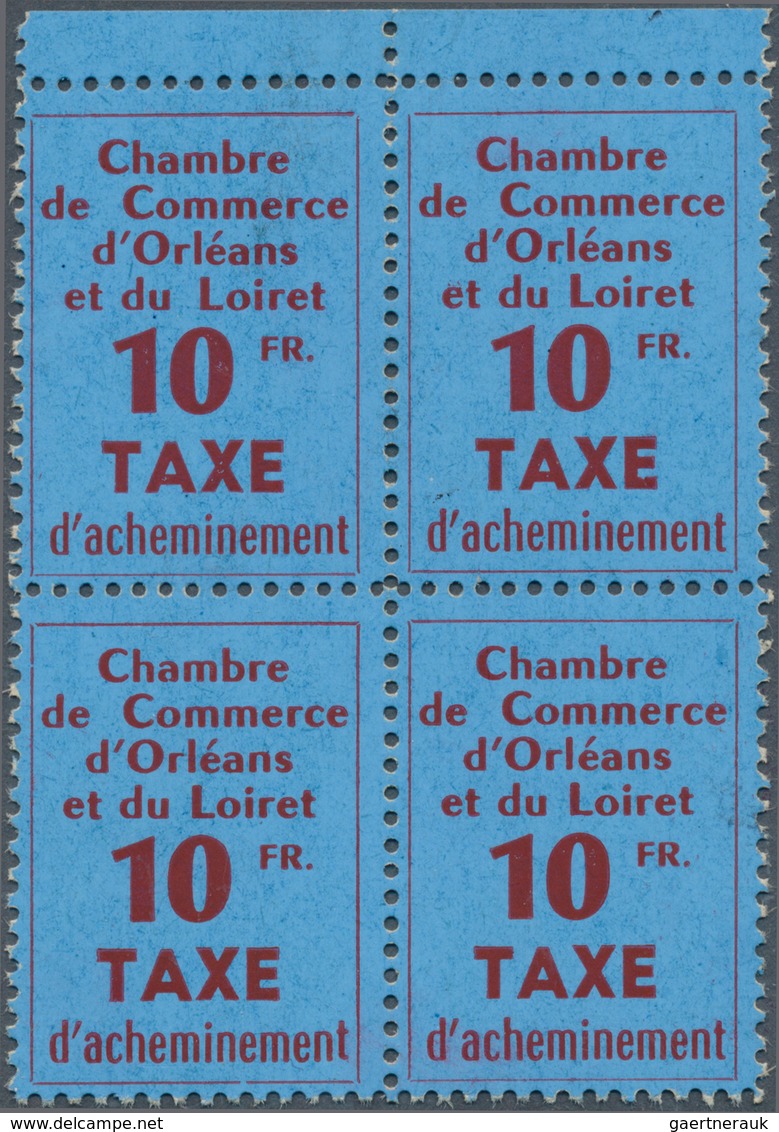 14050 Frankreich - Besonderheiten: TIMBRE DE GREVE: 1953, Orleans, 10fr. Brown On Bluish Paper, Marginal B - Autres & Non Classés