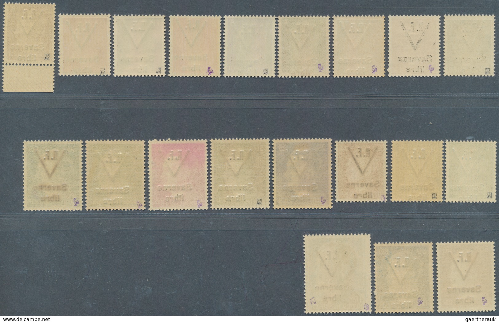 14052 Frankreich - Besonderheiten: 1944, Liberation, Saverne, 1pf. To 1m., Set Of 20 Values, Unmounted Min - Autres & Non Classés