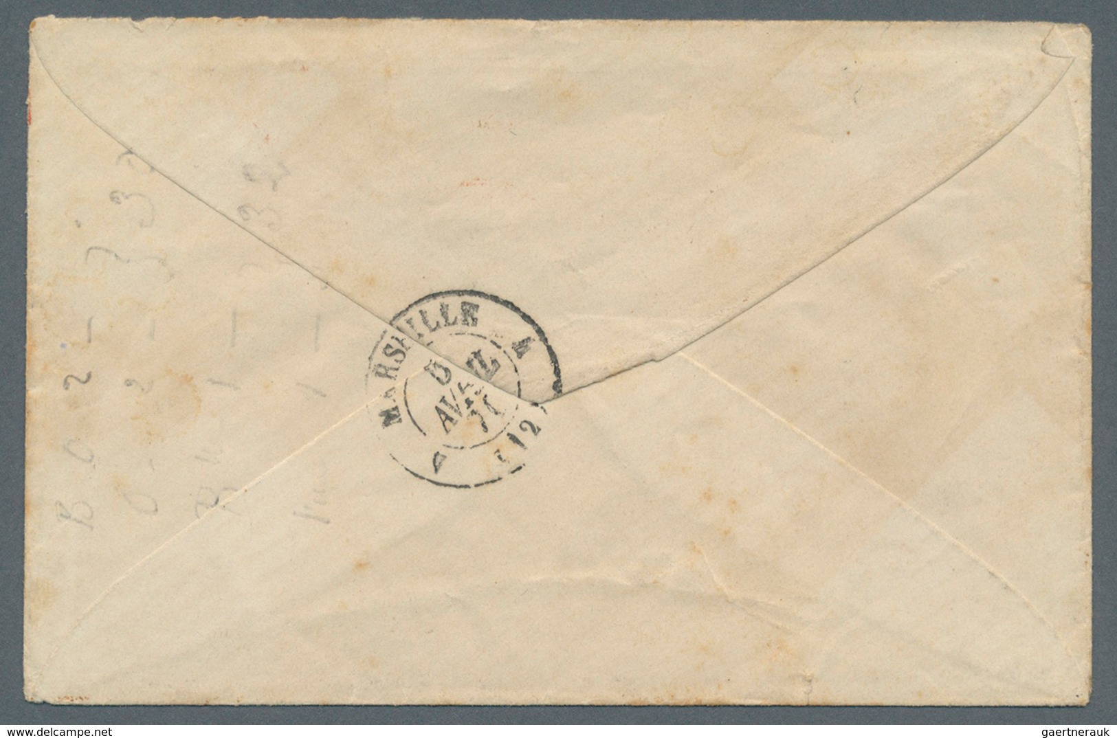 14057 Frankreich - Besonderheiten: 1858 Occupation Of Rome, Letter Sent To Marseilles, Franked With 20c Na - Autres & Non Classés