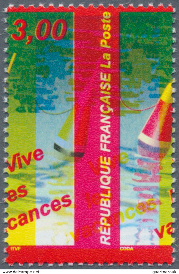 14060 Frankreich - Besonderheiten: 1999, 3.00 Fr. "Holiday", With Defective Placed Perforation Stamp, Mint - Autres & Non Classés