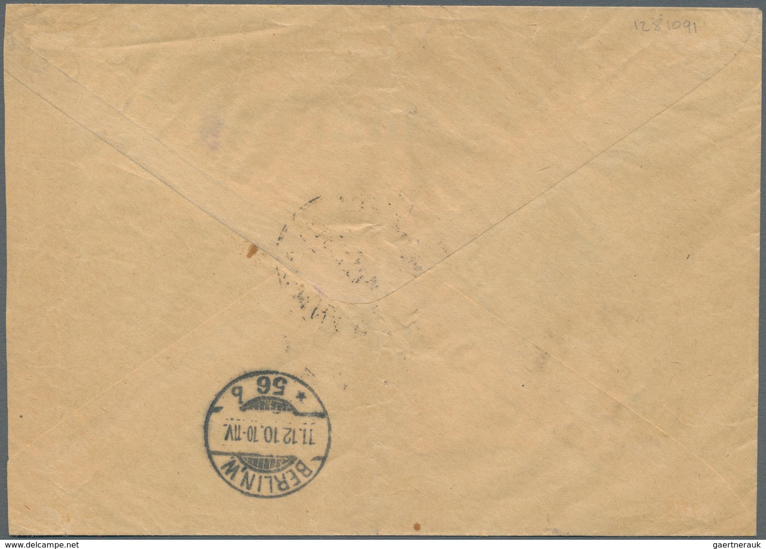 14095 Griechenland: 1901, Hermes 25 L. Blue, Vertical Pair Tied By Cds. "ATHEN 28.11.10" To Registered Rep - Briefe U. Dokumente