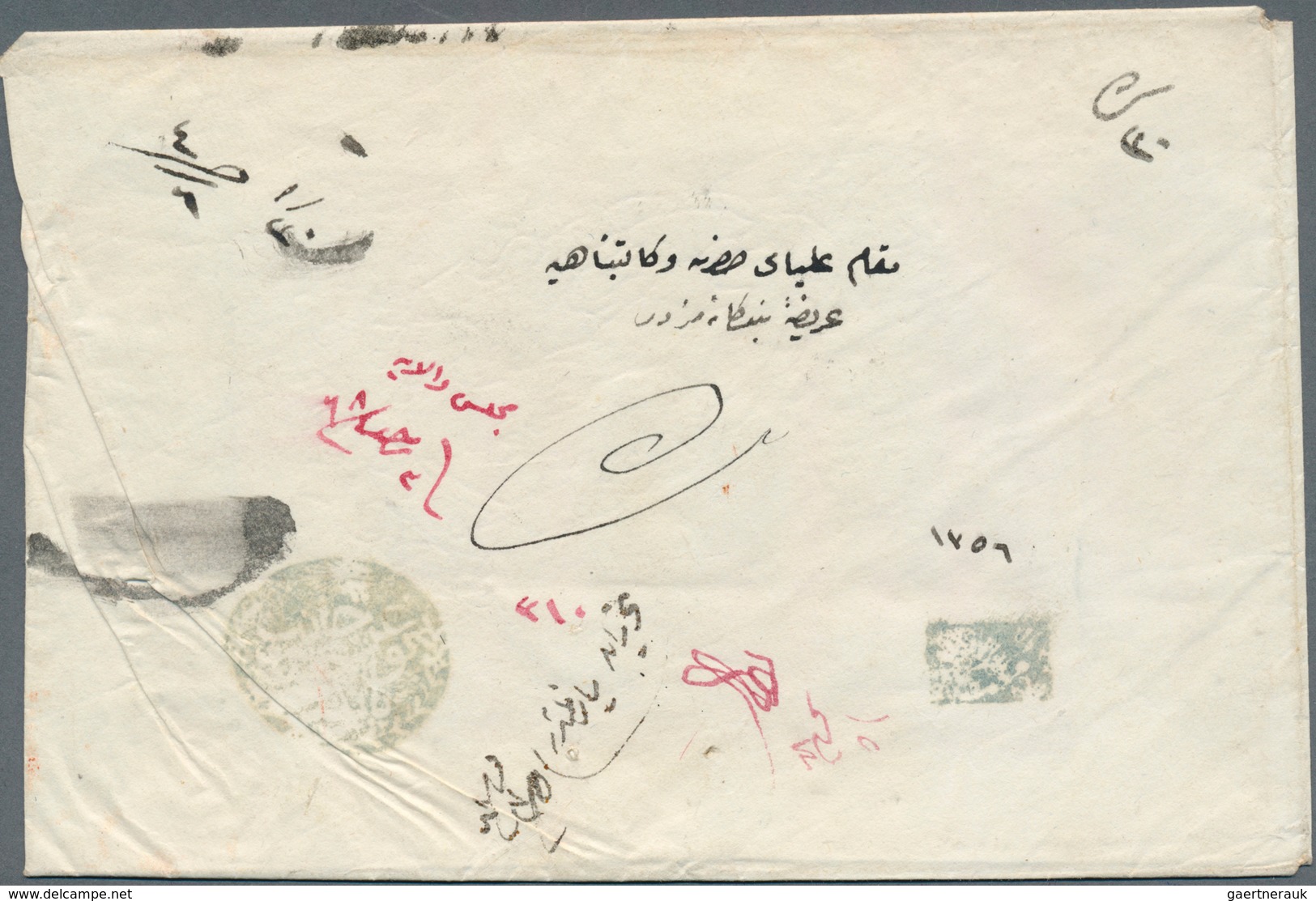 14119A Griechenland - Stempel: 1845, Prefilatelic Mail, Folded Envelope From Joanina, Rate 6 Pia. 30 Pa., T - Poststempel - Freistempel