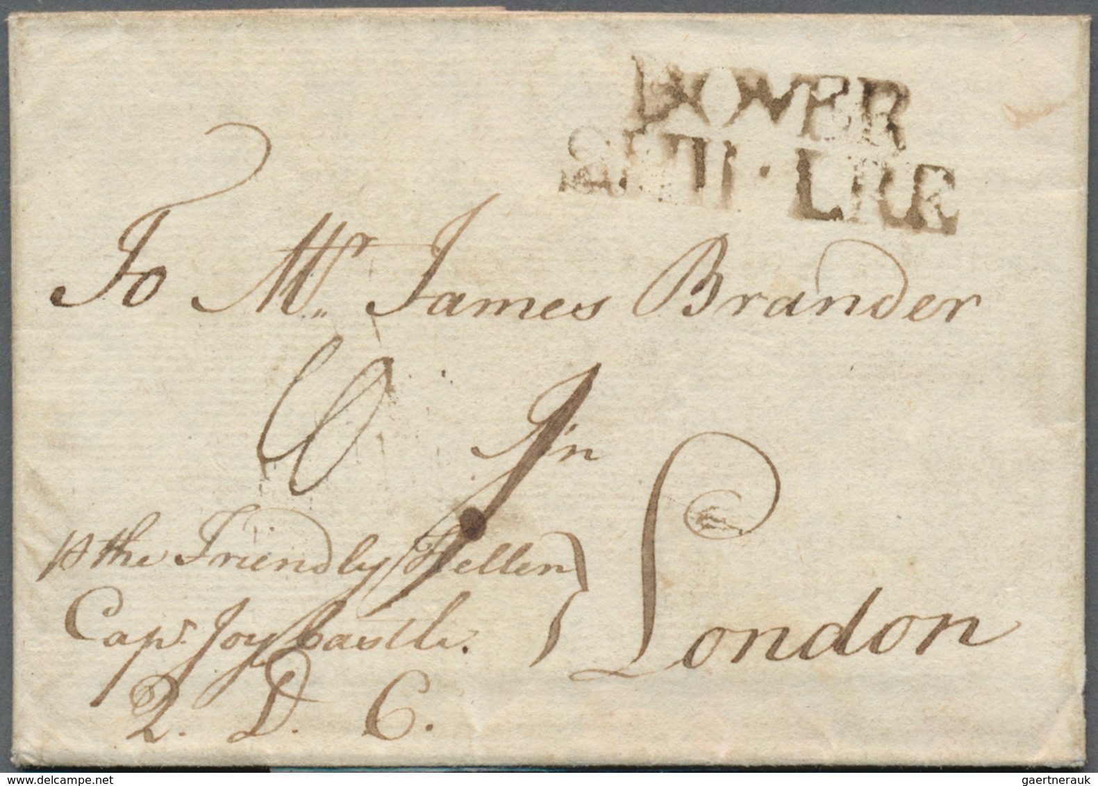14122 Großbritannien - Vorphilatelie: 1776, INCOMING MAIL: Portugal, Complete Folded Letter Cover From LIS - ...-1840 Vorläufer
