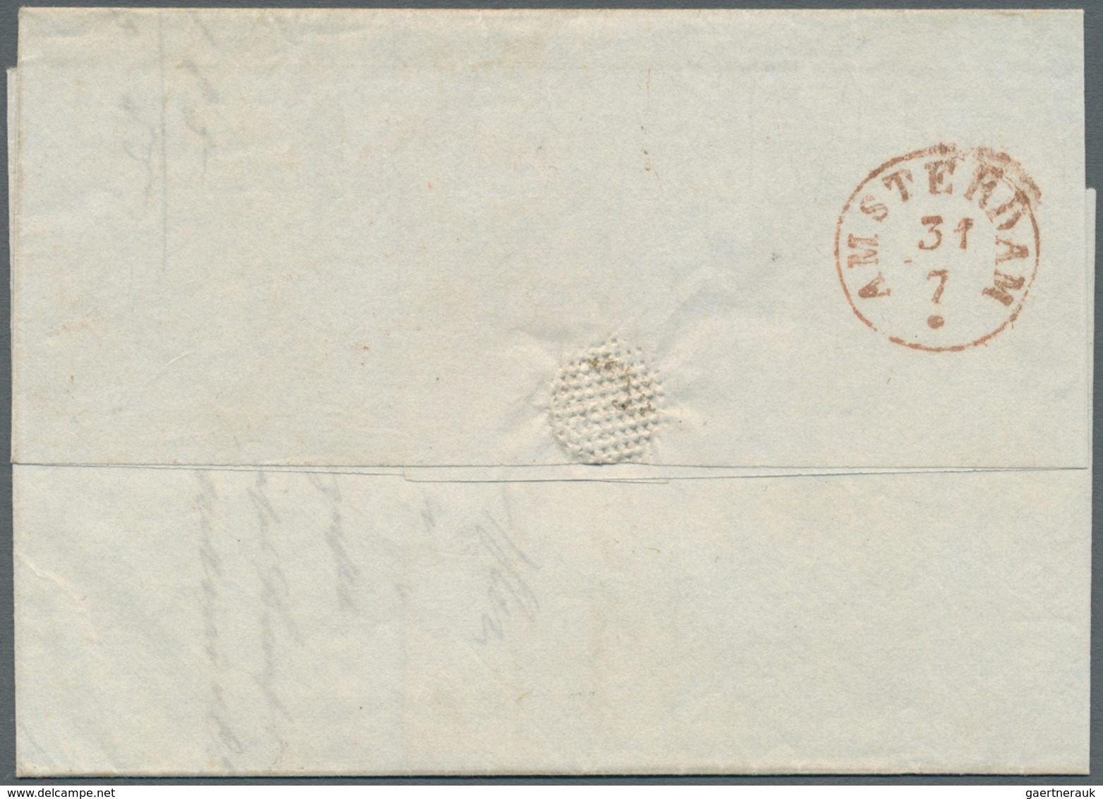 14128 Großbritannien - Vorphilatelie: 1844, Folded Letter Sent From LEEDS With Better Transit Mark "Hambur - ...-1840 Vorläufer