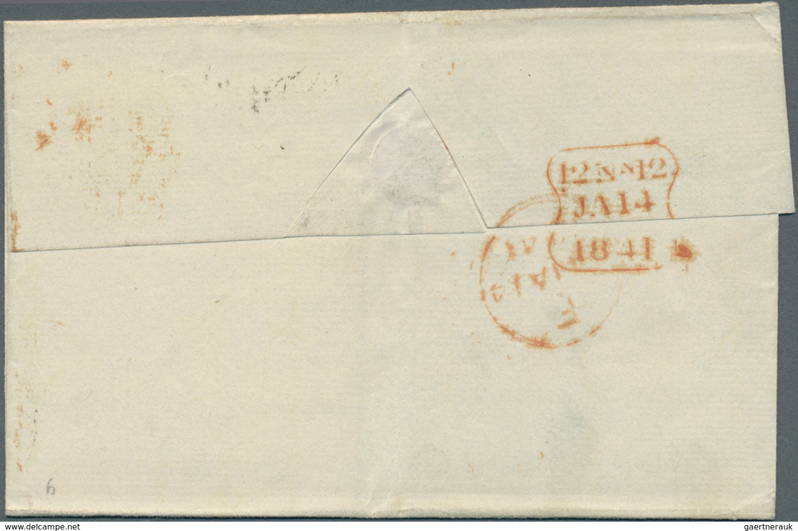 14132 Großbritannien: 1841, Folded Envelope From Newark 13/1/1841 To London With 1p. Black (RE) Full To Wi - Autres & Non Classés